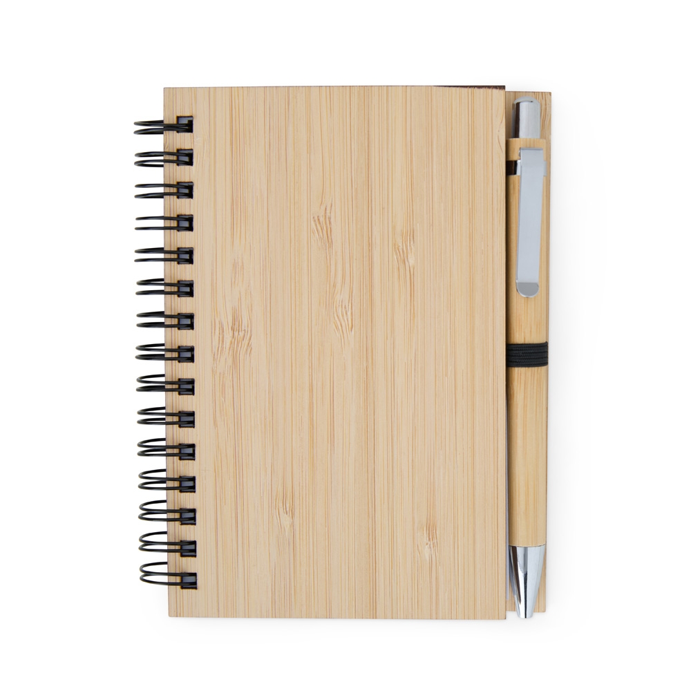 Caderno de Bambu Com Caneta Para Brindes