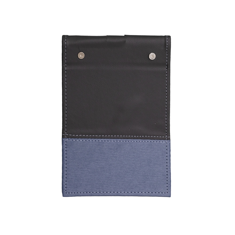 Bloco de Anotações em Couro Sintético e Porta Caneta