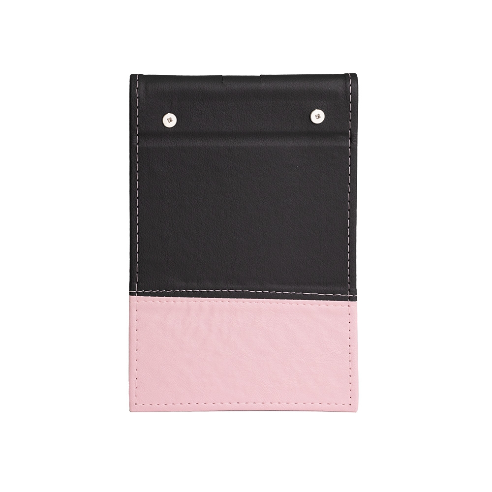 Bloco de Anotações em Couro Sintético e Porta Caneta