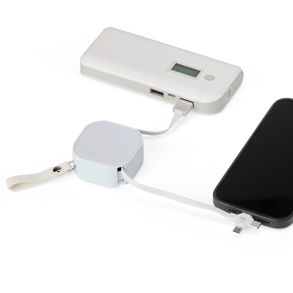 Cabo USB Retrátil 3 em 1 Personalizado