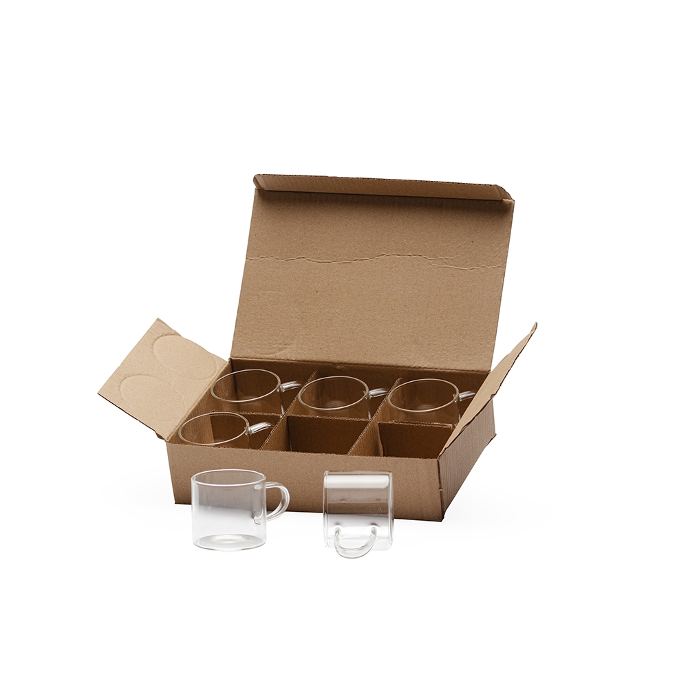 Kit Xícaras de Vidro 6 Peças Personalizada