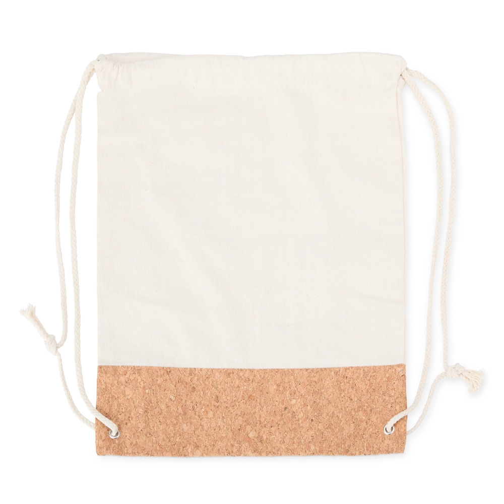 Mochila Saco de Lona e Cortiça