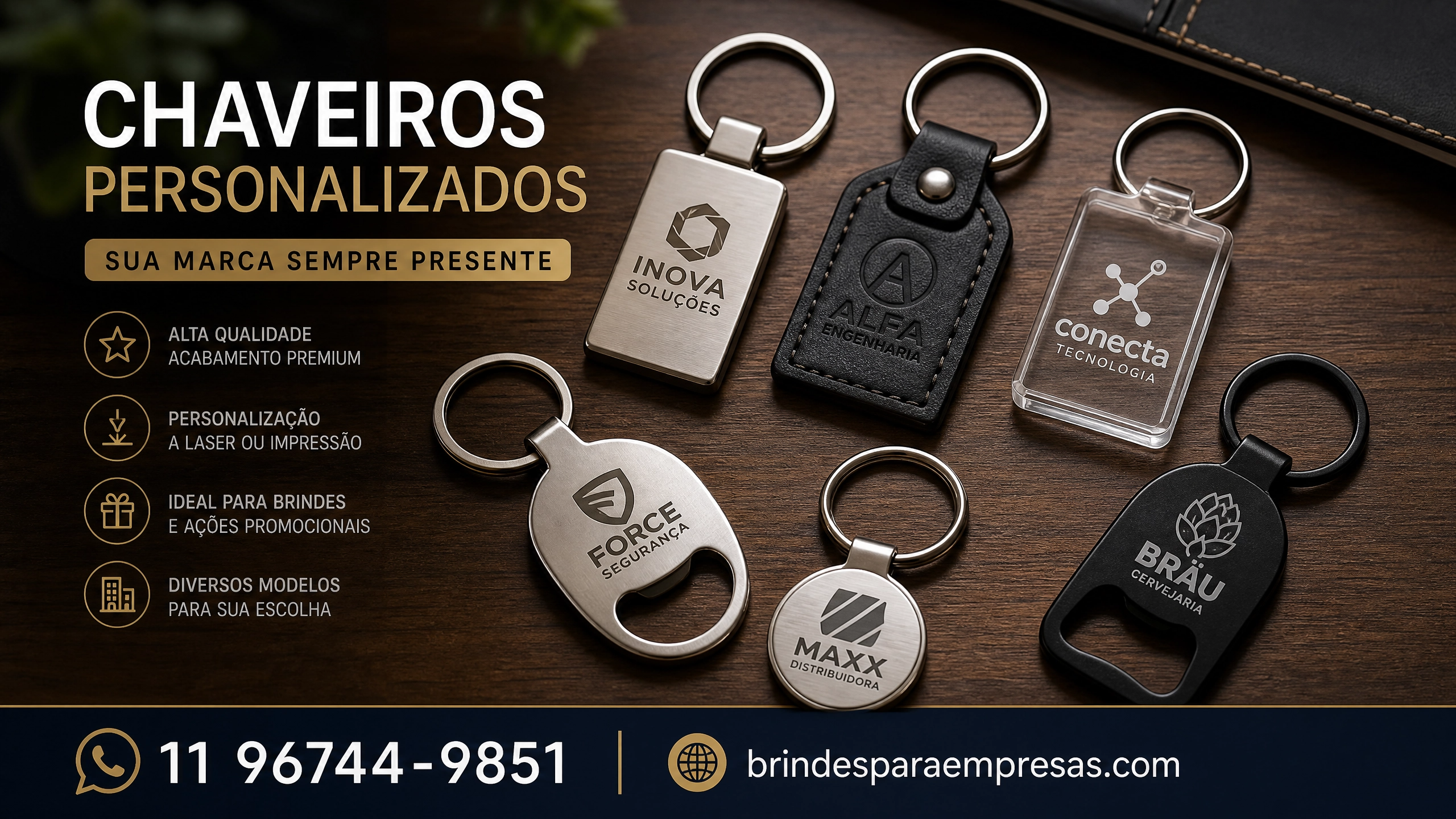 Chaveiros Personalizados​ para Brindes