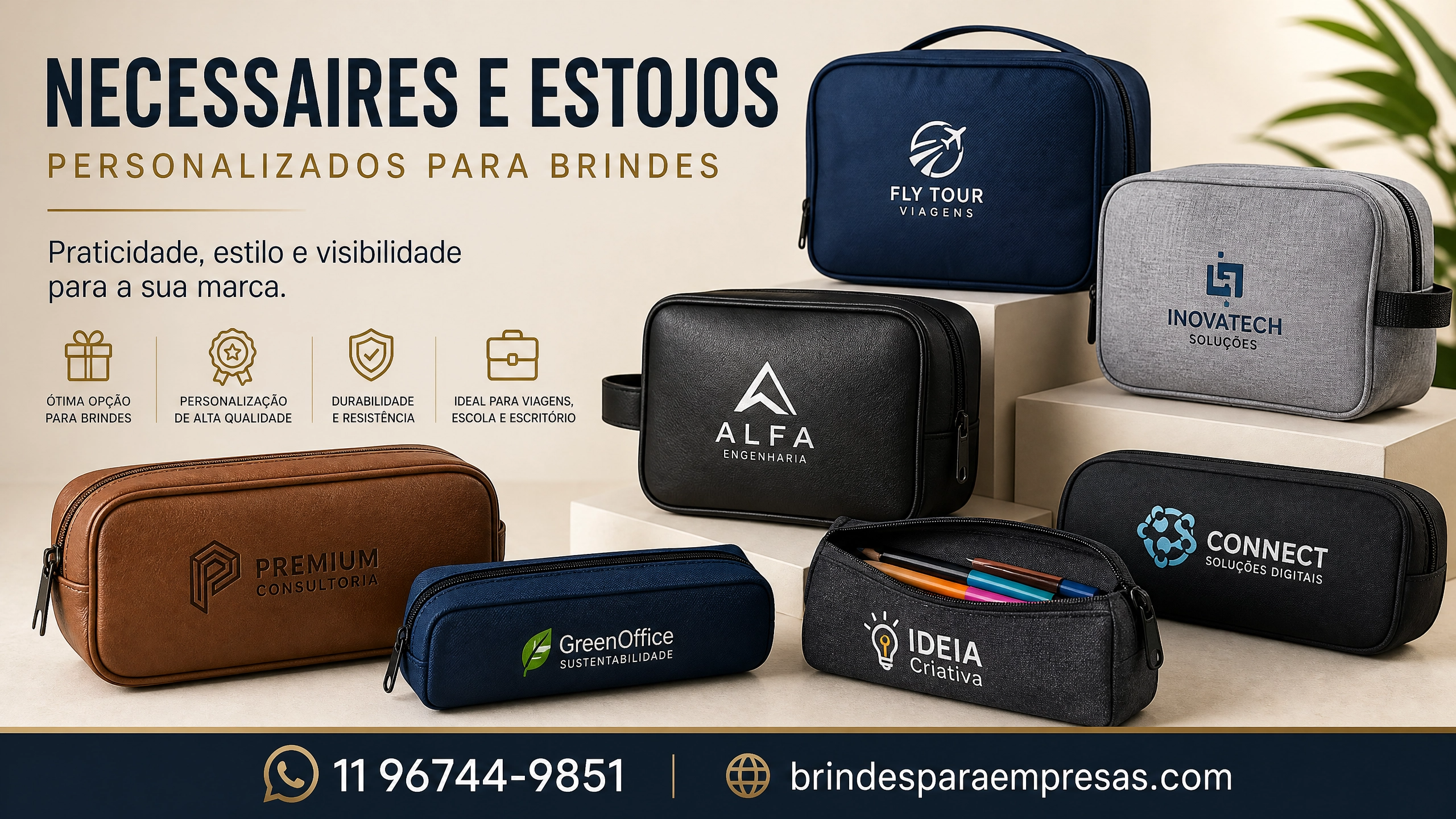 Necessaires e Estojos Personalizados para Brindes