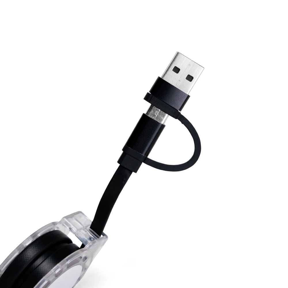 Cabo Retrátil 3 Em 1 Com Adaptador Personalizado - Imagem 2