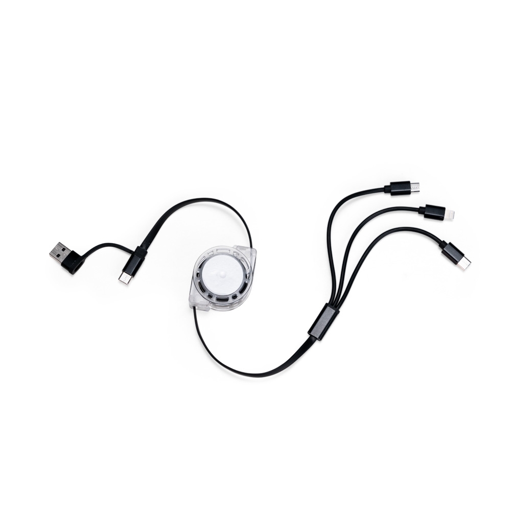 Cabo Retrátil 3 Em 1 Com Adaptador Personalizado - Imagem 4