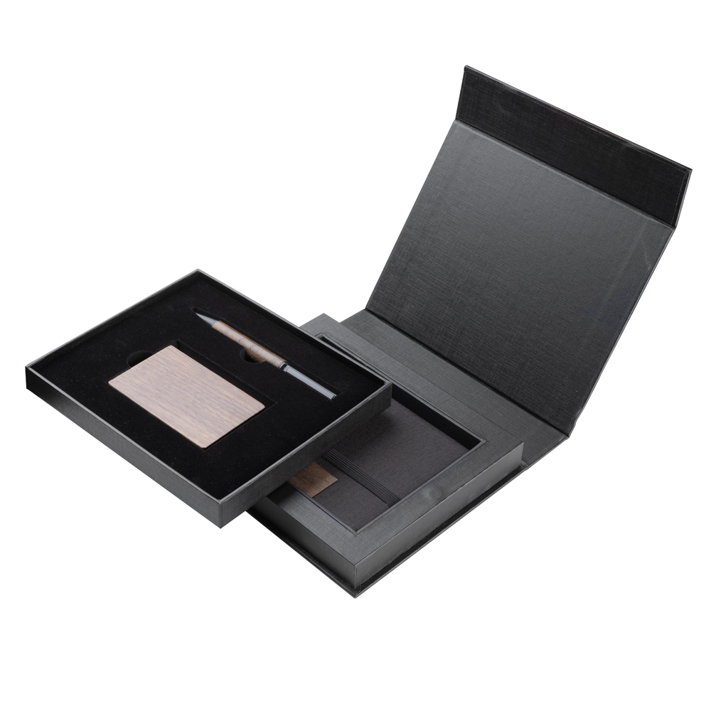 Kit Escritório Caderno Caneta Porta Cartao e Caixa Personalizado - Imagem 2